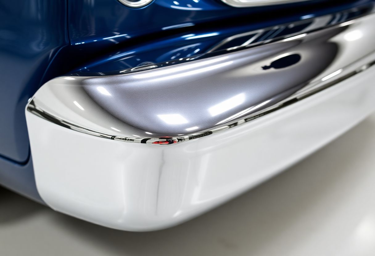Chrome plated car bumper